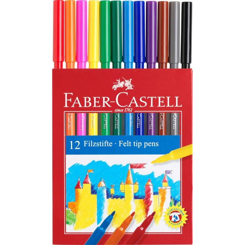 FLAMASTRY ZAMEK 12KOL FABER CASTELL 554201