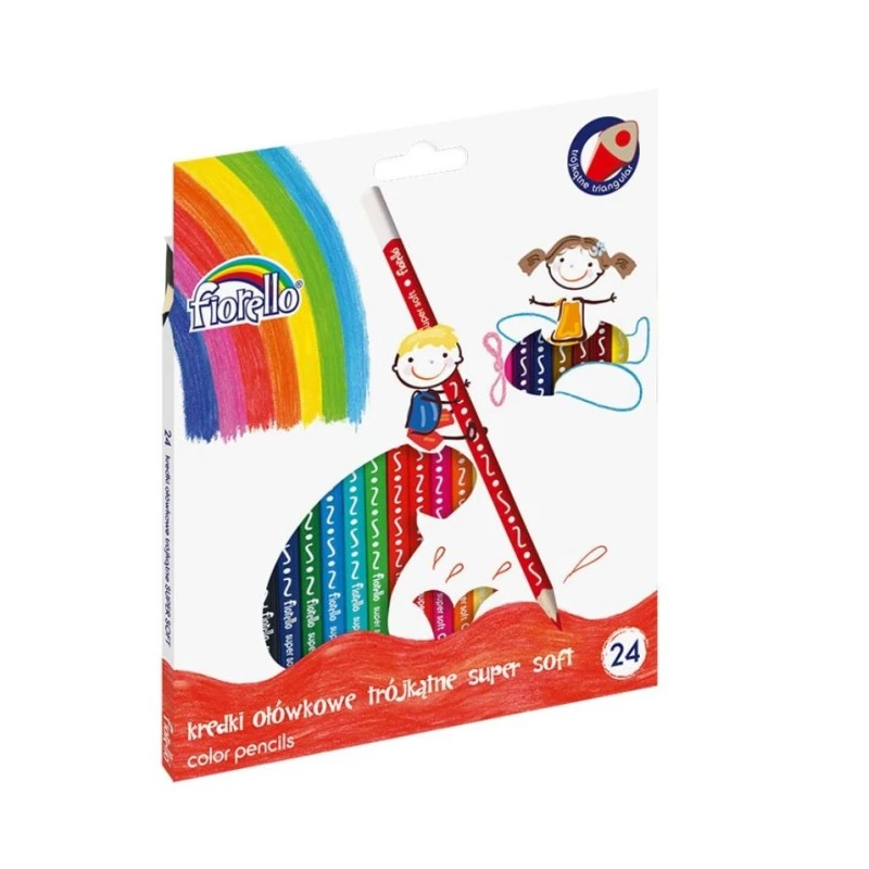 KREDKA 24 KOL OŁÓWKOWA SUPER SOFT TRÓJKĄTNA