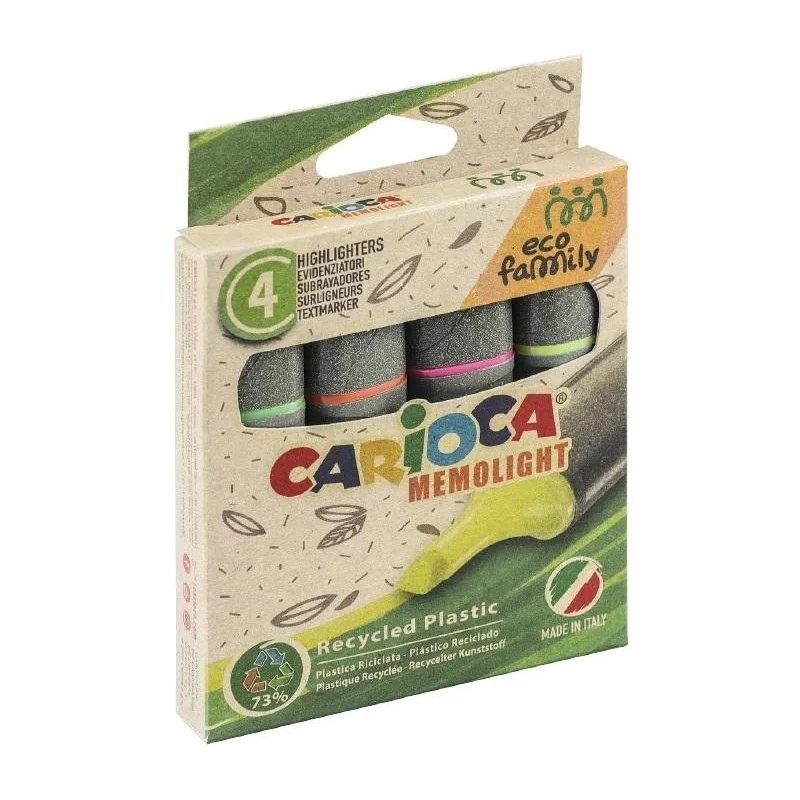 ZAKREŚLACZE CARIOCA ECOFAMILY 4 KOL
