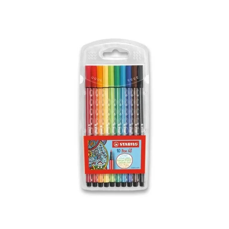 FLAMASTRY STABILO PEN 68 ETUI 10KOL