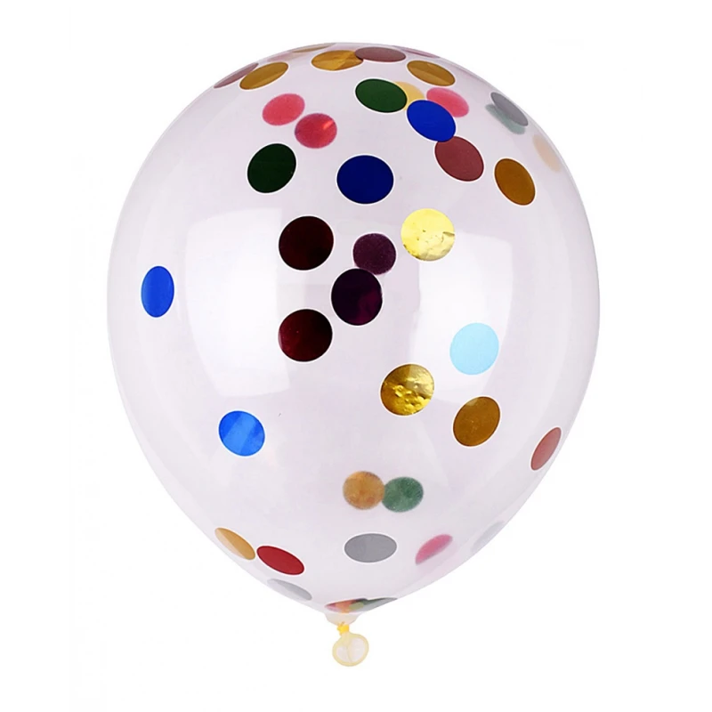 ZESTAW BALONÓW Z KONFETTI , 6SZT, 25CM, MIX