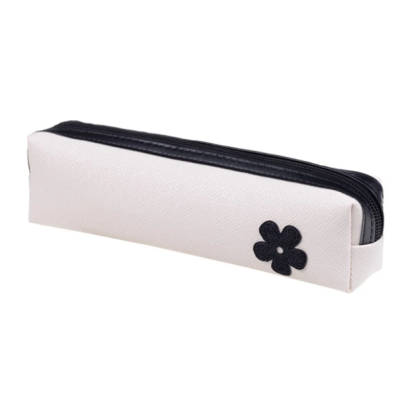 Piórnik-tuba GIMBOO, z kwiatkiem, mix kolorów