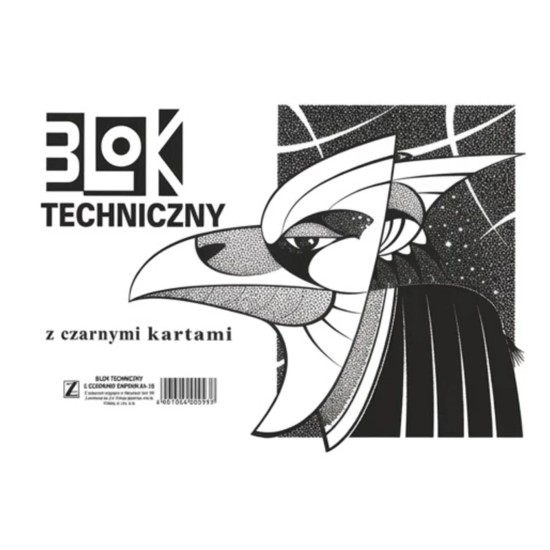 BLOK TECHNICZNY A4 Z CZARNYMI KARTKAMI