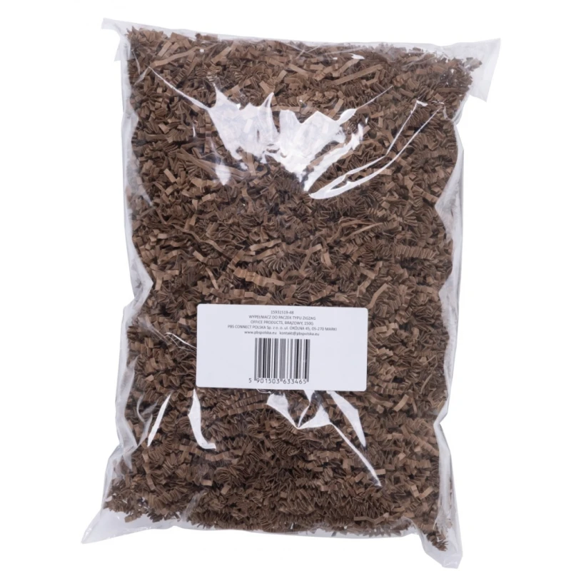 WYPEŁNIACZ DO PACZEK OFFICE PRODUCTS, TYP ZIGZAG, 150G, BRĄZOWY