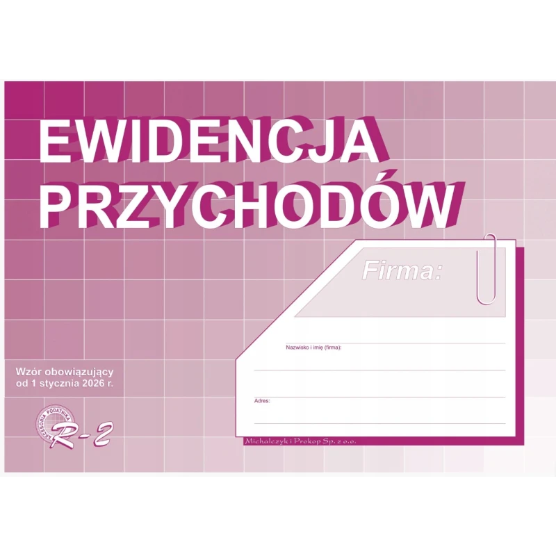 R02H EWIDENCJA PRZYCHODÓW A4 NOWY DRUK