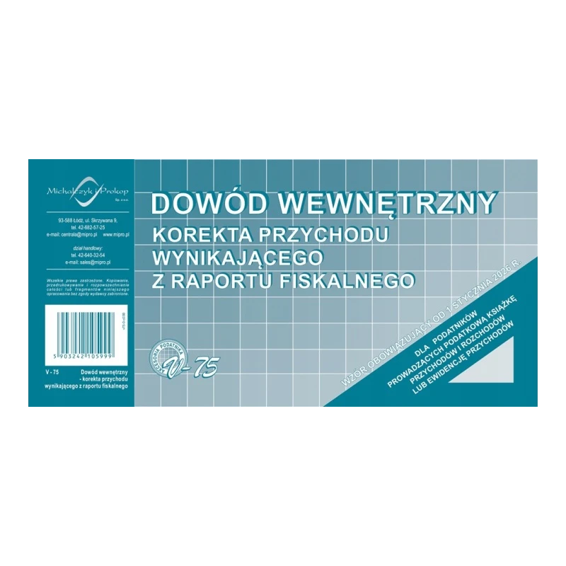 Dow.wew.kor.przych.wyn.z raportu fiskalnego 1/3A4