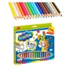 KREDKI BAMBINO 18KOL DREWNIANE FO-20122+temperówka