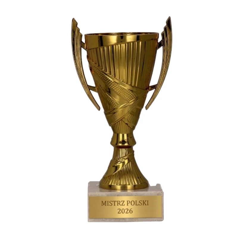 Puchar Plastikowy Brązowy Trofeum TABLICZKA Z GRAWEREM GRATIS 13,5 cm