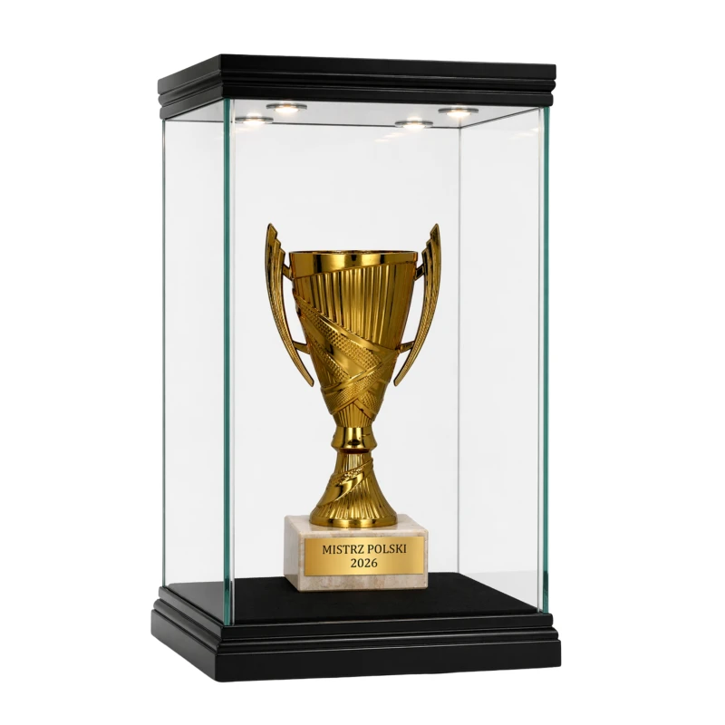 Puchar Plastikowy Brązowy Trofeum TABLICZKA Z GRAWEREM GRATIS 13,5 cm