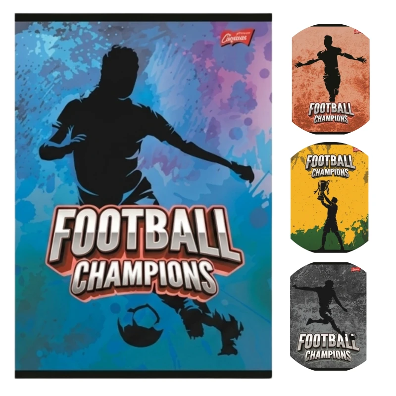 Zeszyt A4 32k krata laminowany FOOTBALL CHAMPIONS lakier miejscowy