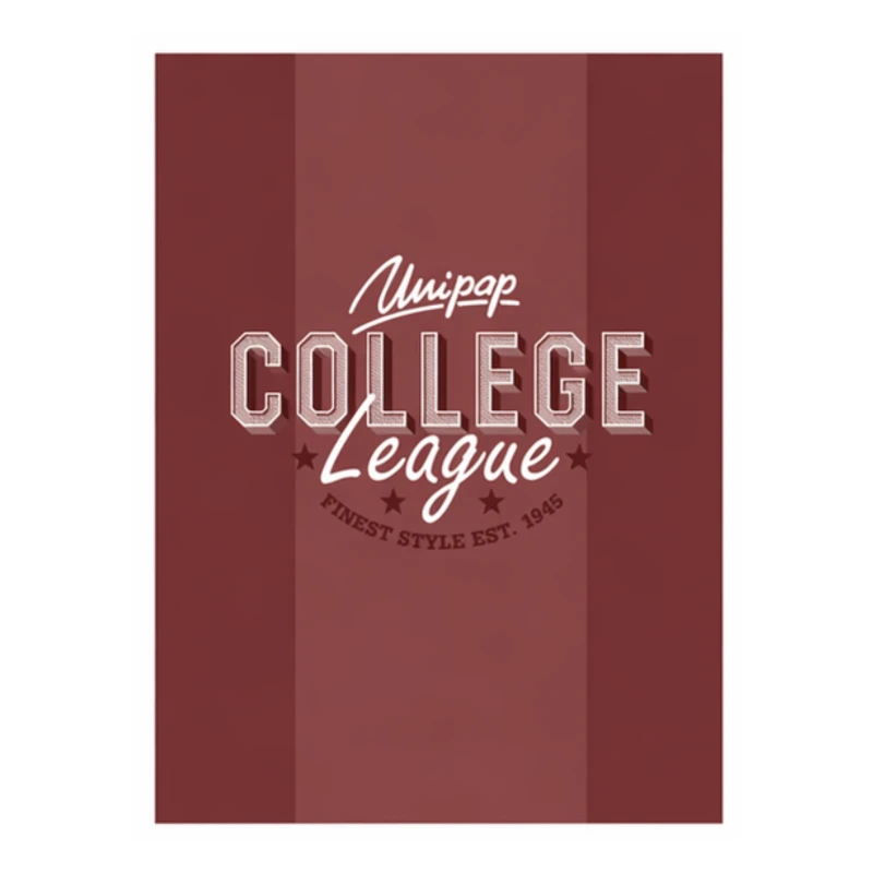 Zeszyt A5 60k krata laminowany COLLEGE ELITE, folia soft touch, lakier