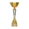 Puchar Metalowy Złoty Trofeum EMBLEMAT I TABLICZKA Z GRAWEREM GRATIS 34 cm