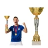 Puchar Metalowy Złoty Trofeum EMBLEMAT I TABLICZKA Z GRAWEREM GRATIS 21 cm