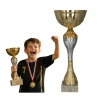 Puchar Metalowy Złoty Trofeum TABLICZKA Z GRAWEREM GRATIS 27 cm