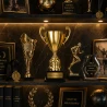Puchar Metalowy Złoty Trofeum Uniwersalne TABLICZKA Z GRAWEREM GRATIS 40 cm