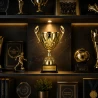 Puchar Metalowy Złoty Trofeum Uniwersalne I Miejsce TABLICZKA Z GRAWEREM GRATIS 25 cm
