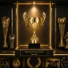 Puchar Metalowy Złoty Trofeum Uniwersalne I Miejsce TABLICZKA Z GRAWEREM GRATIS 21 cm
