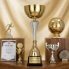 Puchar Metalowy Złoty Trofeum I Miejsce TABLICZKA Z GRAWEREM GRATIS 29,5 cm