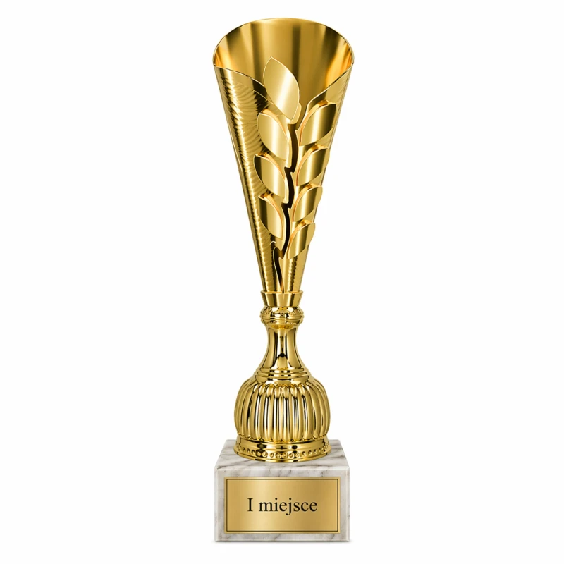 Puchar Plastikowy Złoty Trofeum TABLICZKA Z GRAWEREM GRATIS 41 cm