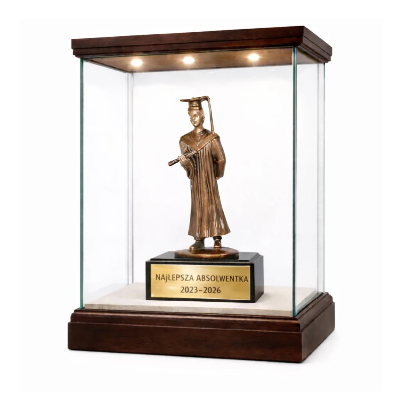 Statuetka Brązowa Odlewana Absolwent Studiów TABLICZKA Z GRAWEREM GRATIS 23 cm