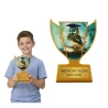 Statuetka Złota Metalowa Szkolna Sowa TABLICZKA Z GRAWEREM GRATIS 10 cm
