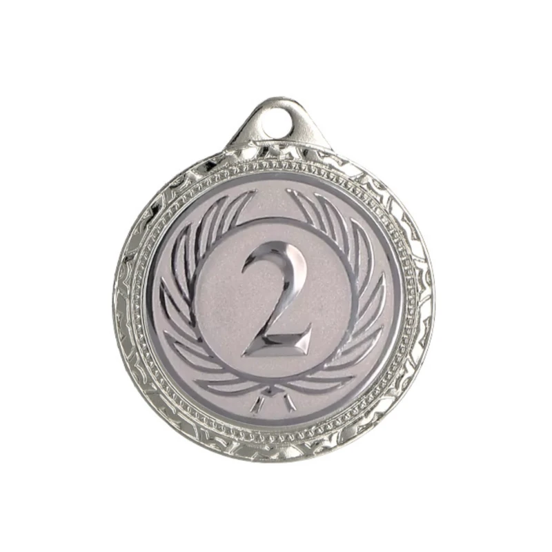 Medal Srebrny 32mm II Miejsce Uniwersalny EMBLEMAT I WSTĄŻKA 11 MM GRATIS