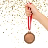 Medal Brązowy 32mm III Miejsce Uniwersalny EMBLEMAT I WSTĄŻKA 11 MM GRATIS