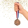 Medal Brązowy 50 mm III Miejsce Uniwersalny EMBLEMAT I WSTĄŻKA 11 MM GRATIS