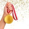 Medal Złoty 60 mm I Miejsce Uniwersalny EMBLEMAT I WSTĄŻKA 11 MM GRATIS