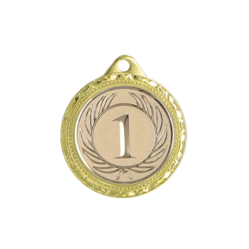 Medal Złoty 32 mm I Miejsce Uniwersalny EMBLEMAT I WSTĄŻKA 22 MM GRATIS