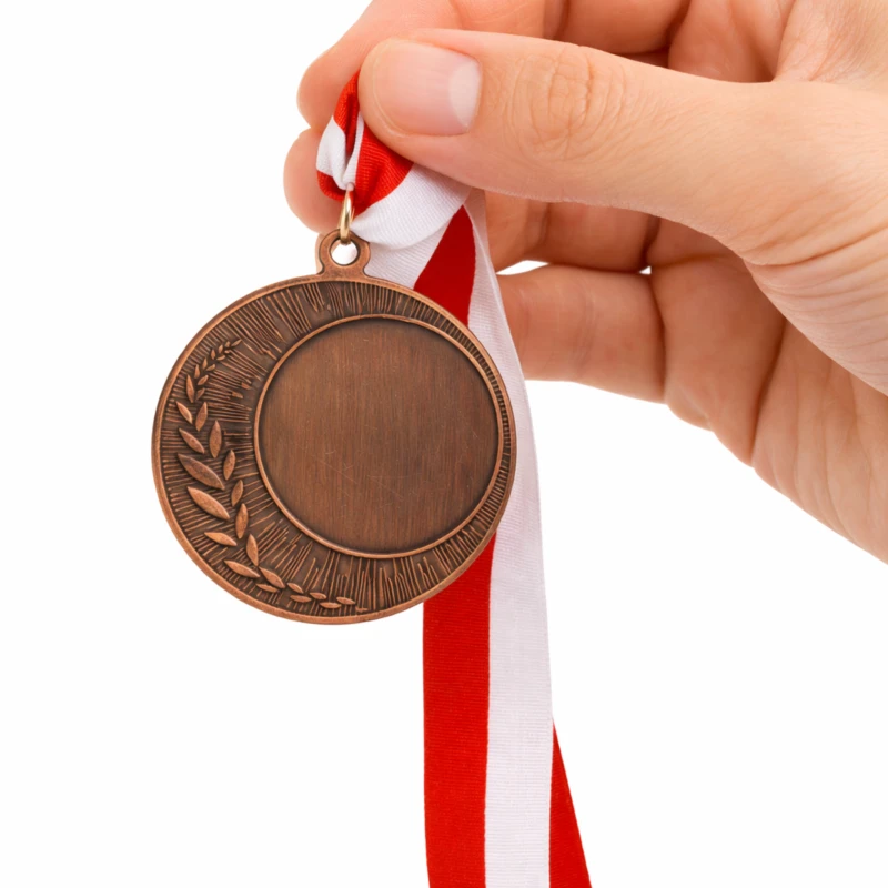 Medal Brązowy 40 mm III Miejsce Uniwersalny EMBLEMAT I WSTĄŻKA 22 MM GRATIS