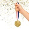 Medal Złoty 50 mm I Miejsce Uniwersalny EMBLEMAT I WSTĄŻKA 22 MM GRATIS