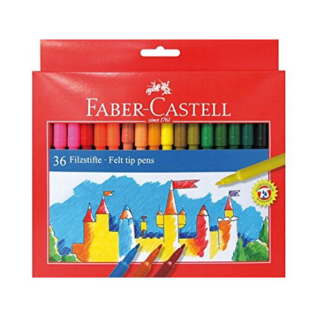 FLAMASTRY ZAMEK 36 KOL OP KARTONOWE FABER-CASTELL