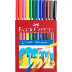 FLAMASTRY ZAMEK 12 KOL. OP KARTONOWE FABER-CASTELL