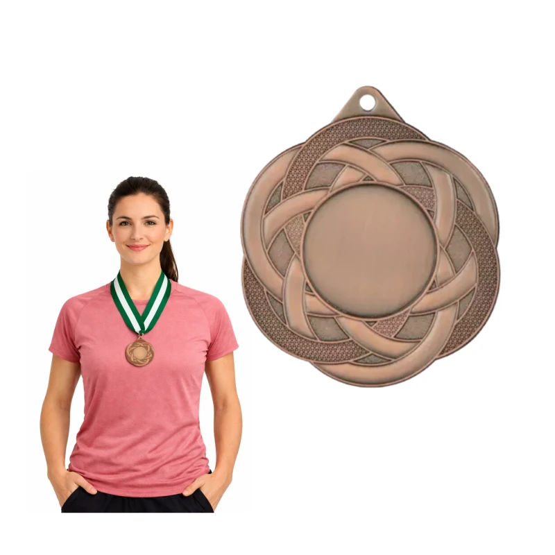 Medal Brązowy 50 mm III Miejsce Uniwersalny EMBLEMAT I WSTĄŻKA 22 MM GRATIS