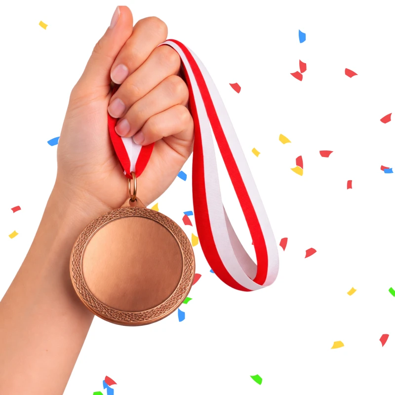 Medal Brązowy 60 mm III Miejsce Uniwersalny EMBLEMAT I WSTĄŻKA 22 MM GRATIS