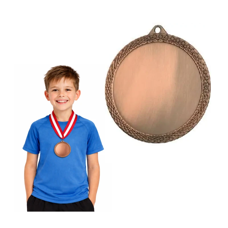 Medal Brązowy 60 mm III Miejsce Uniwersalny EMBLEMAT I WSTĄŻKA 22 MM GRATIS