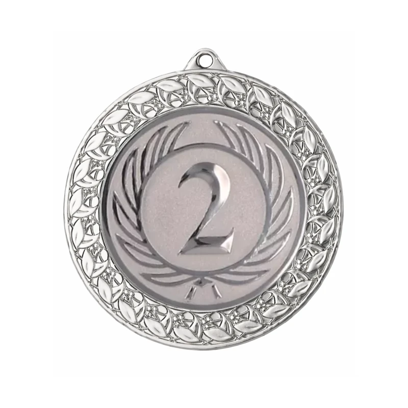 Medal Srebrny 70 mm II Miejsce Uniwersalny EMBLEMAT I WSTĄŻKA 22 MM GRATIS