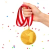 Medal Złoty 40 mm I Miejsce Uniwersalny Sportowy WSTĄŻKA 22 MM GRATIS