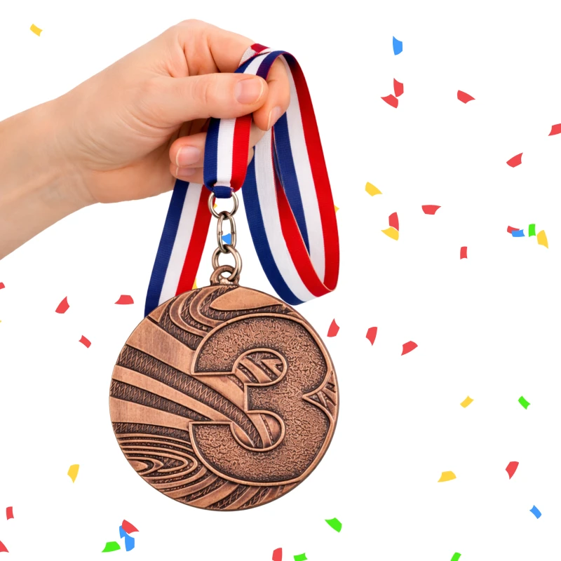 Medal Brązowy 40 mm III Miejsce Uniwersalny Sportowy WSTĄŻKA 22 MM GRATIS