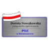 Srebrny Identyfikator Personalny Imienny na Magnes z Nadrukiem UV