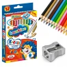 KREDKI BAMBINO 12KOL DREWNIANE.+temperówka