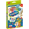 KREDKI BAMBINO 12KOL DREWNIANE.+temperówka