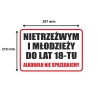 Tabliczka informacyjna SPRZEDAŻ ALKOHOLU A4 PCV