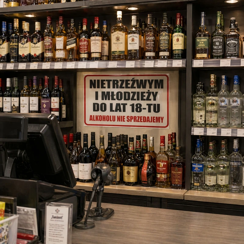 Tabliczka informacyjna SPRZEDAŻ ALKOHOLU A5 PCV