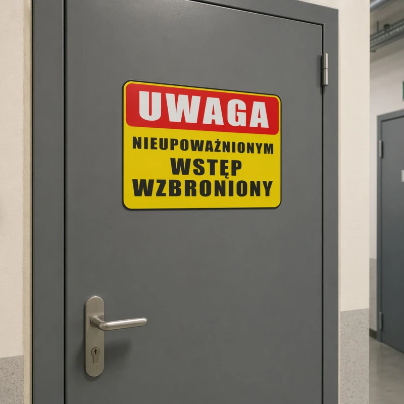 Tabliczka informacyjna WSTĘP WZBRONIONY A4 PCV