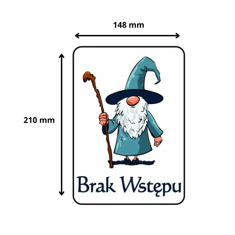 Tabliczka informacyjna BRAK WSTĘPU A5 PCV