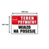 Tabliczka informacyjna TEREN PRYWATNY WJAZD NA POSESJĘ A3 PCV