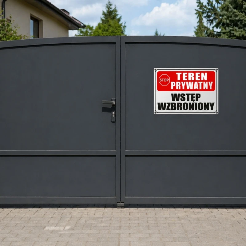 Tabliczka informacyjna TEREN PRYWATNY WSTĘP WZBRONIONY A3 PCV