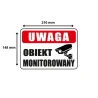 Tabliczka informacyjna UWAGA OBIEKT MONITOROWANY A5 PCV